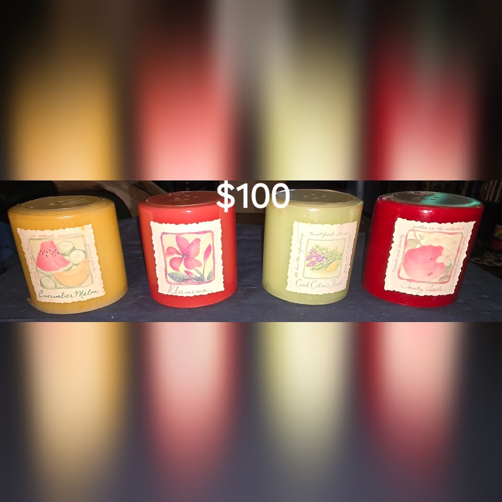 Rare. HTF VINTAGE BATH AND BODY WORKS CANDLES. SOLD AS A SET.